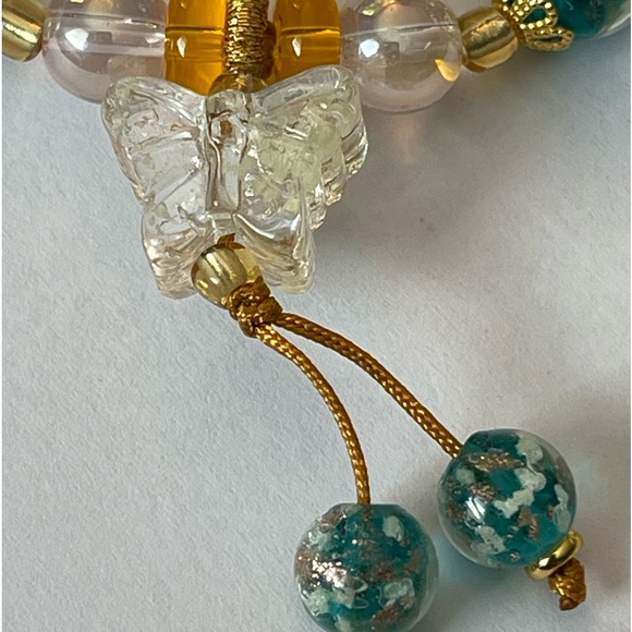 Liuli Glass Bead Blessing Harmony Bracelet Glow In The Dark - Picture 3 of 5